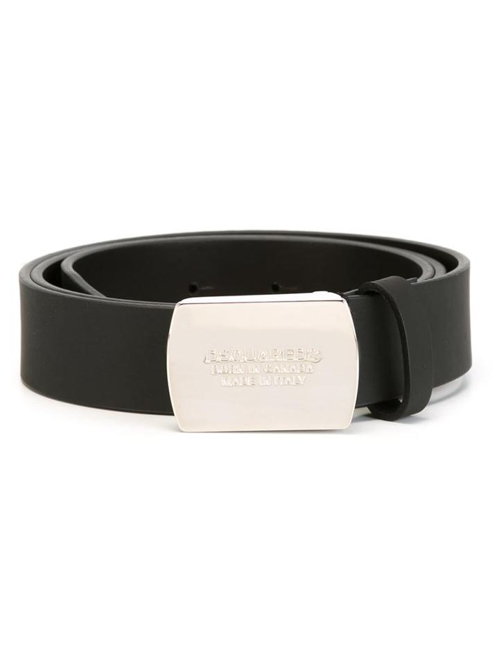 Dsquared2 Classic Belt, Men's, Size: 90, Black, Leather/metal Other
