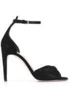 Red Valentino Red(v) Twisted Strap Sandals - Black