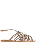 Brunello Cucinelli Jewel Cage Sandals - Brown