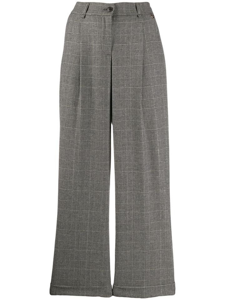 Twin-set High Waisted Wide Leg Trousers - Grey