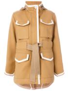 Sacai - Boxy Oversized Jacket - Women - Cotton/cupro/wool - 2, Nude/neutrals, Cotton/cupro/wool