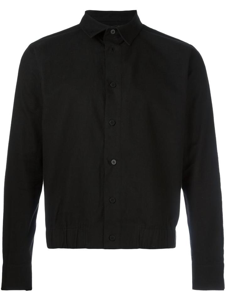 D.gnak Elastic Band Hem Shirt, Men's, Size: 46, Black, Cotton