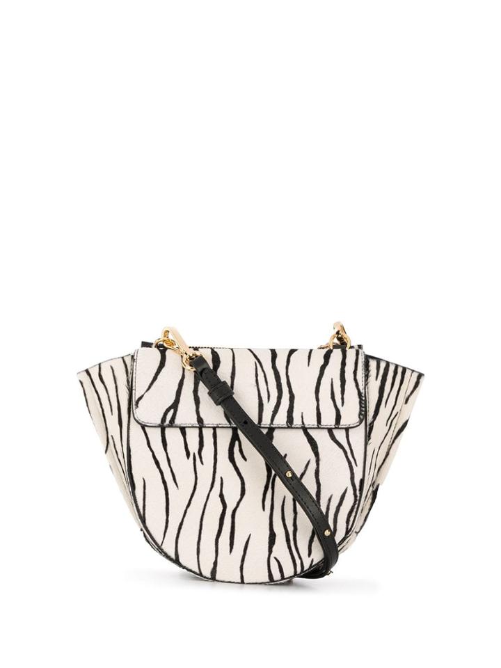 Wandler Hortensia Zebra Print Tote - Black
