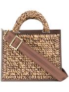 0711 St. Barts Large Woven Handbag - Metallic