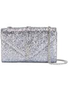 Saint Laurent 'monogram' Glitter Shoulder Bag, Women's, Grey