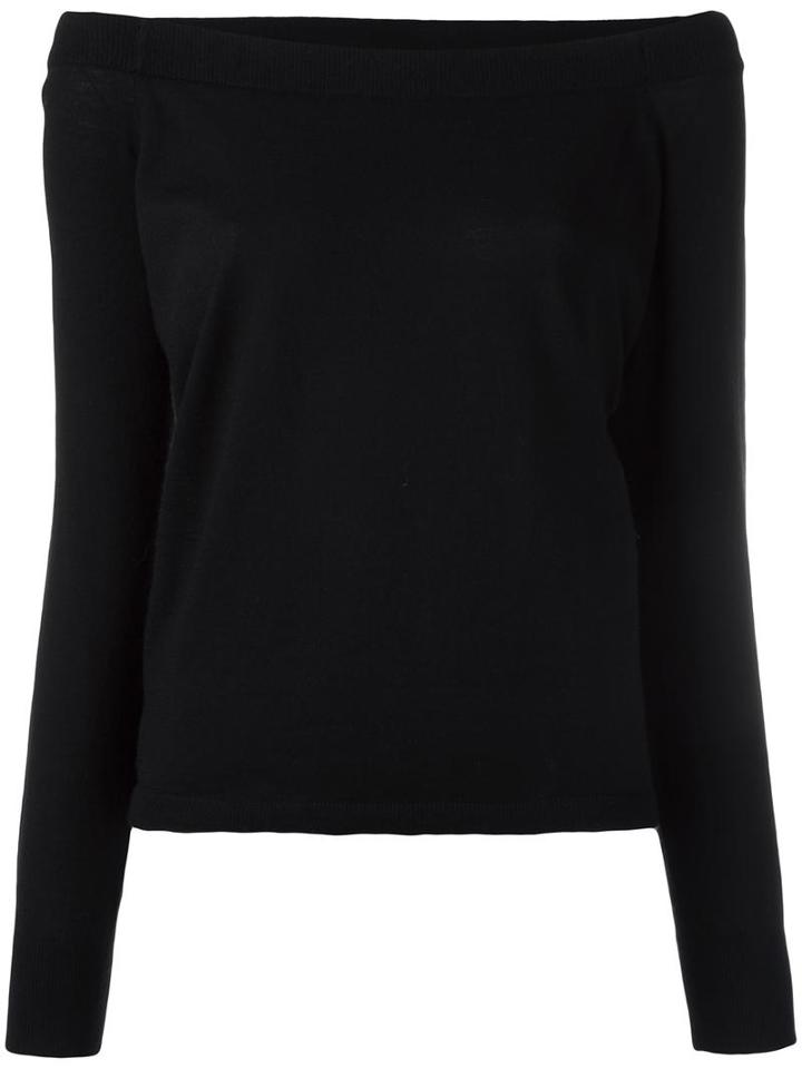 'aza' Off-shoulder Top, Women's, Size: Medium, Black, Merino, Designers Remix