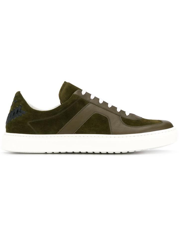 Bottega Veneta Intrecciato Detail Sneakers - Green