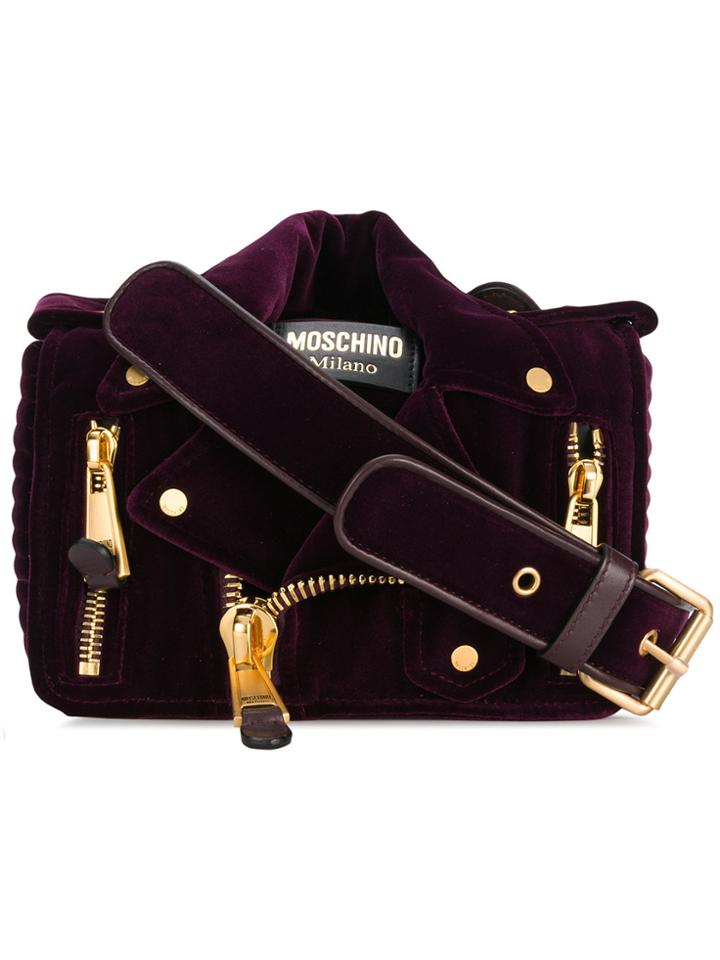 Moschino Collar Shoulder Bag - Pink & Purple