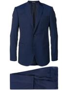 Emporio Armani Textured Formal Suit - Blue