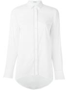 Brunello Cucinelli Embellished Button Placket Shirt, Women's, Size: L, White, Cotton/polyamide/spandex/elastane