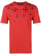 Neil Barrett Military Stars T-shirt - Red