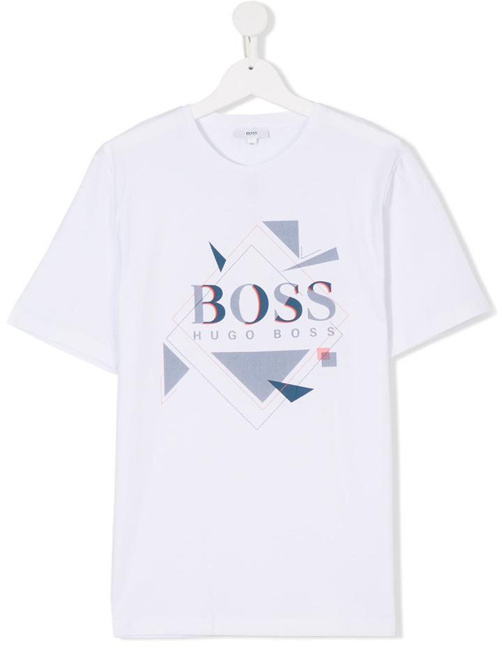 Boss Kids Teen Graphic Print T-shirt - White