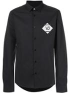 Versace Jeans - Logo Patch Shirt - Men - Cotton/spandex/elastane - 48, Black, Cotton/spandex/elastane