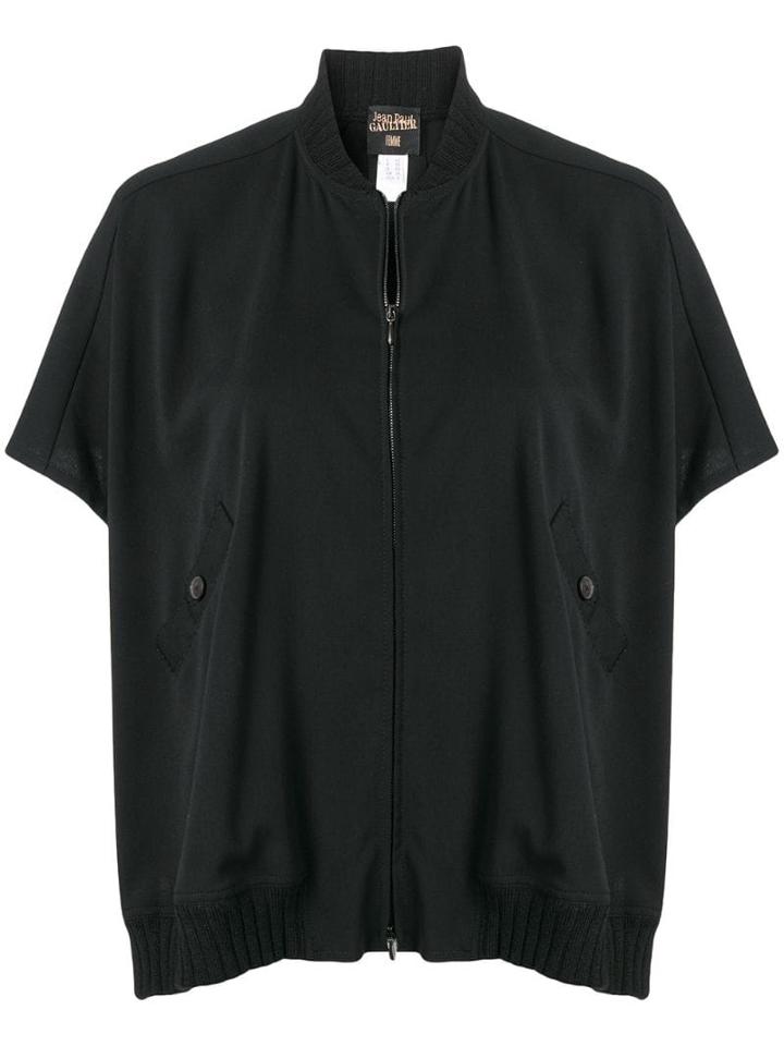 Jean Paul Gaultier Pre-owned 1990's Cape Bomber Jacket - Black