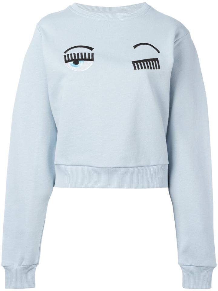 Chiara Ferragni Flirting Sweatshirt Eyes - Blue