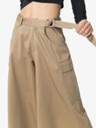 Asai Wide-leg Cargo Trousers - Brown