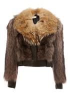 Faith Connexion Raccoon And Coyote Fur Jacket