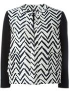 Jil Sander Navy Zigzag Print Jacket