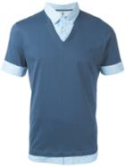 Brunello Cucinelli Layered T-shirt, Size: Large, Blue, Cotton
