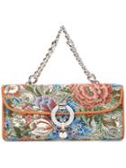 Ermanno Scervino Floral Pattern Clutch, Women's, Polyester/leather/crystal/metal (other)