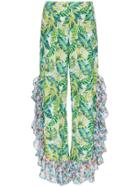 All Things Mochi Selina Ruffle Trim Trousers - Green