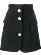 Jacquemus Buttoned A-line Skirt, Women's, Size: 42, Black, Wool