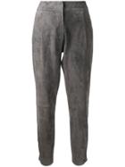 Arma Cropped Tapered Trousers - Grey