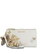 Michael Michael Kors Butterfly Embellished Wallet - White
