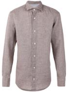 Eleventy - Linen Shirt - Men - Linen/flax - 40, Brown, Linen/flax