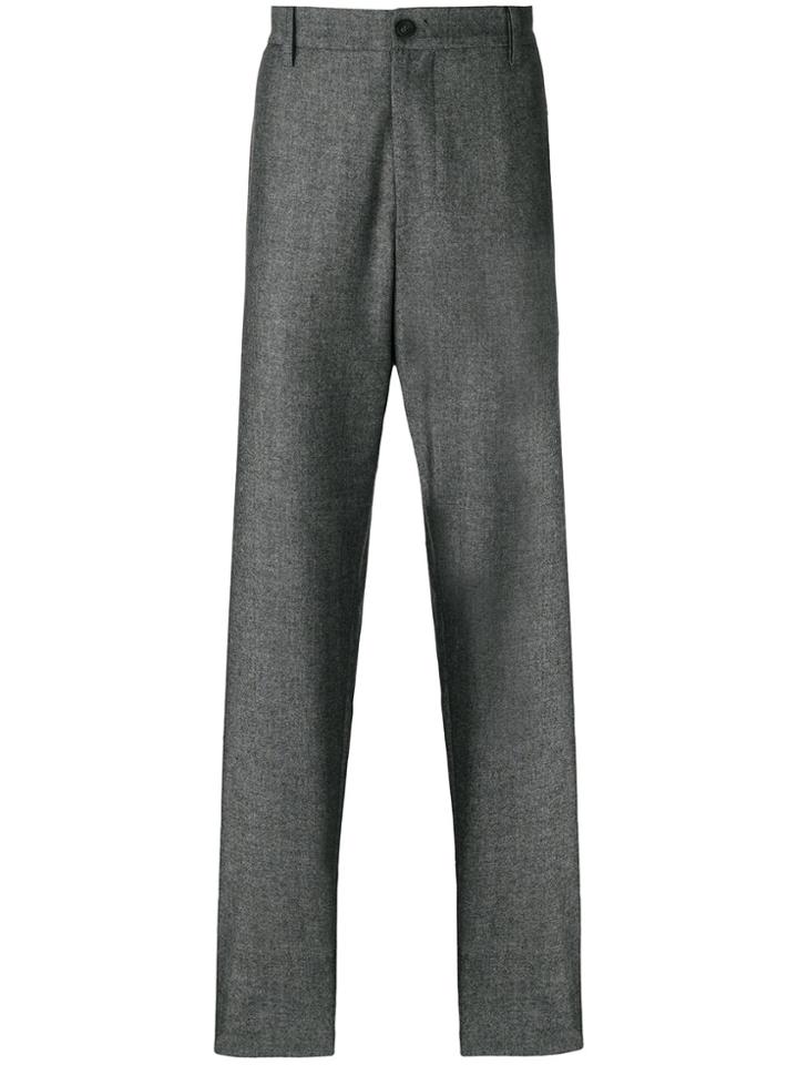 Giorgio Armani Wide Leg Tailored Trousers - Grey