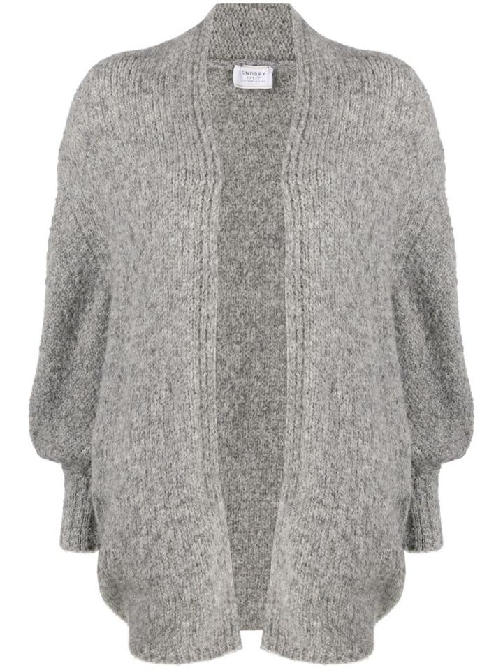 Snobby Sheep Open Front Cardigan - Grey