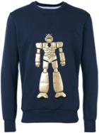 Lc23 - Robot Print Sweatshirt - Men - Cotton - M, Blue, Cotton