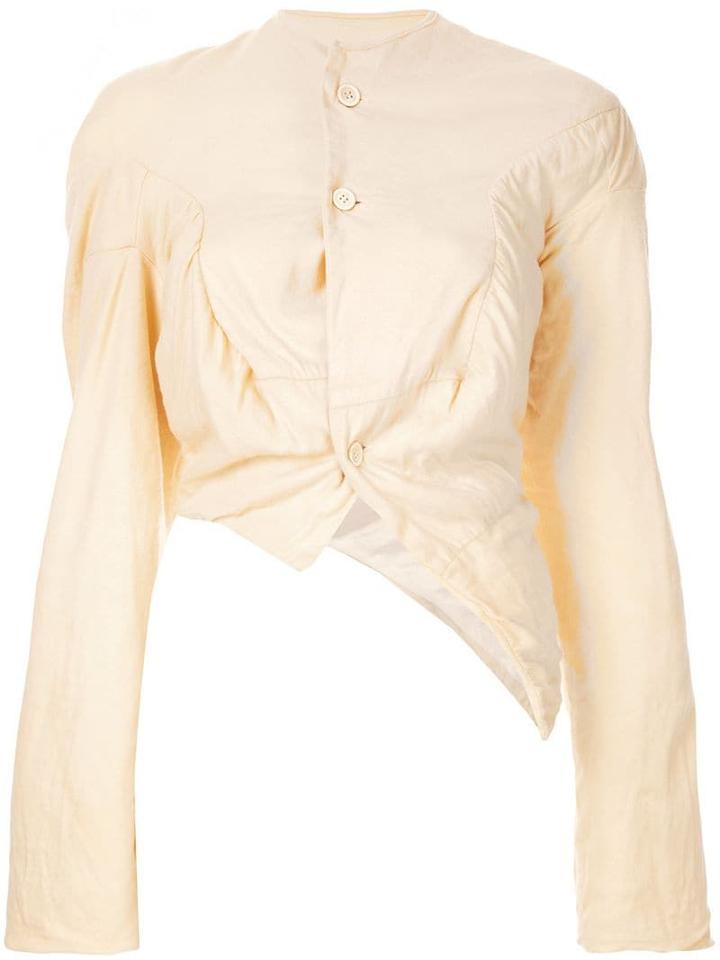 Comme Des Garçons Pre-owned Asymmetric Gathered Jacket - Neutrals
