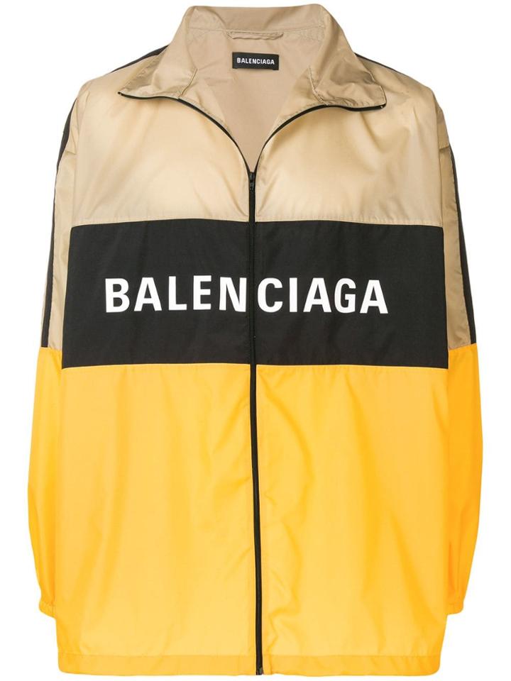 Balenciaga Nylon Tracksuit Jacket - Neutrals