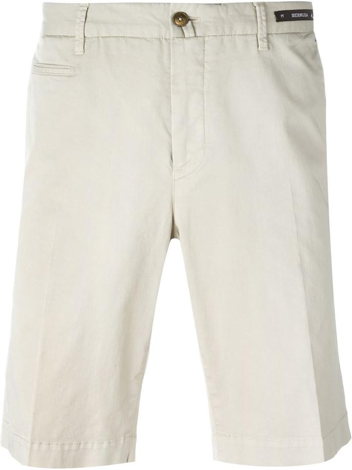 Pt01 Classic Chino Shorts, Men's, Size: 56, Nude/neutrals, Cotton/spandex/elastane
