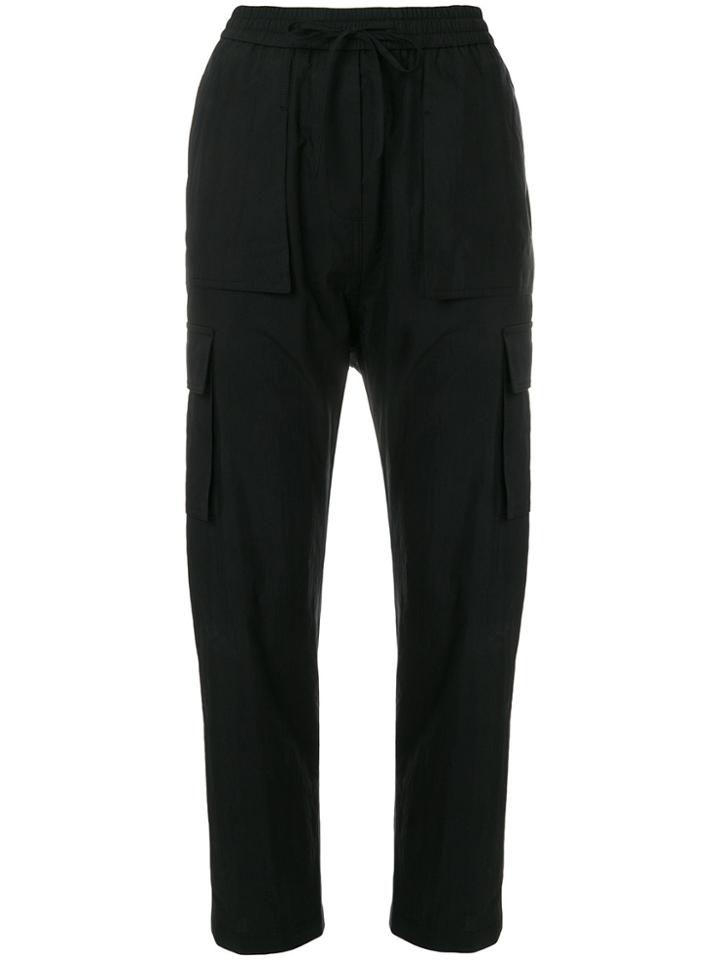 Juun.j Cargo Pocket Tapered Trousers - Black