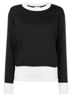Dkny Monochrome Jumper, Women's, Size: Xs, Black, Spandex/elastane/viscose/wool