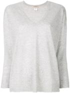 Blanca Fine Knit Slouchy Sweater - Grey