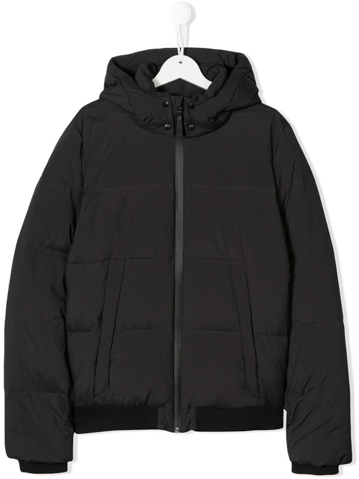 Woolrich Kids Hooded Zipped Jacket - Black