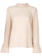 Luisa Cerano Pussy-bow Tie Blouse - Nude & Neutrals