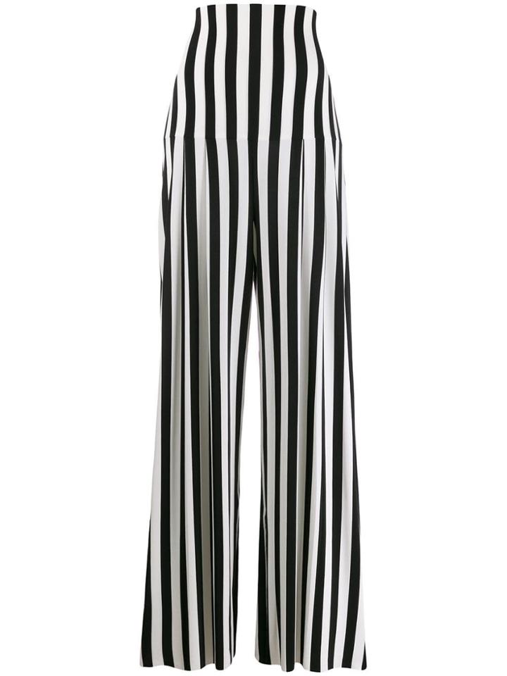 Norma Kamali High-waisted Pleat Torusers - Black