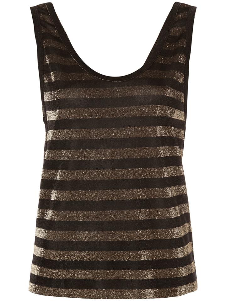 Rta Colton Striped Vest Top - Black