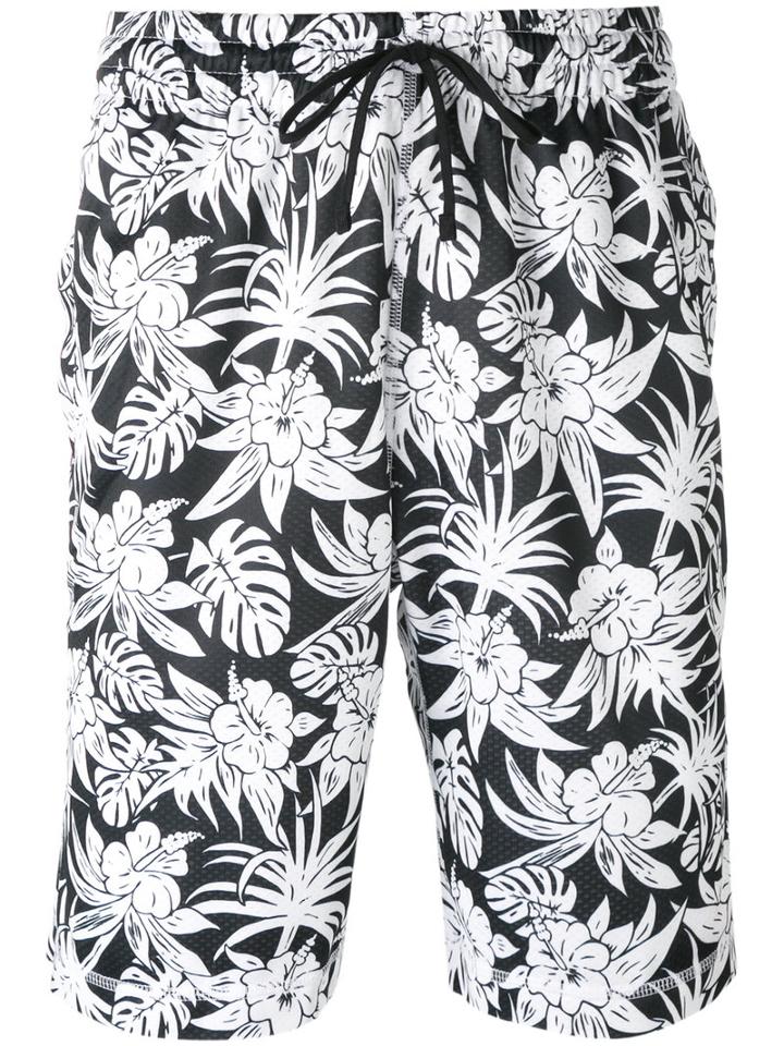 Nike - Floral Print Shorts - Men - Polyester - L, Black, Polyester