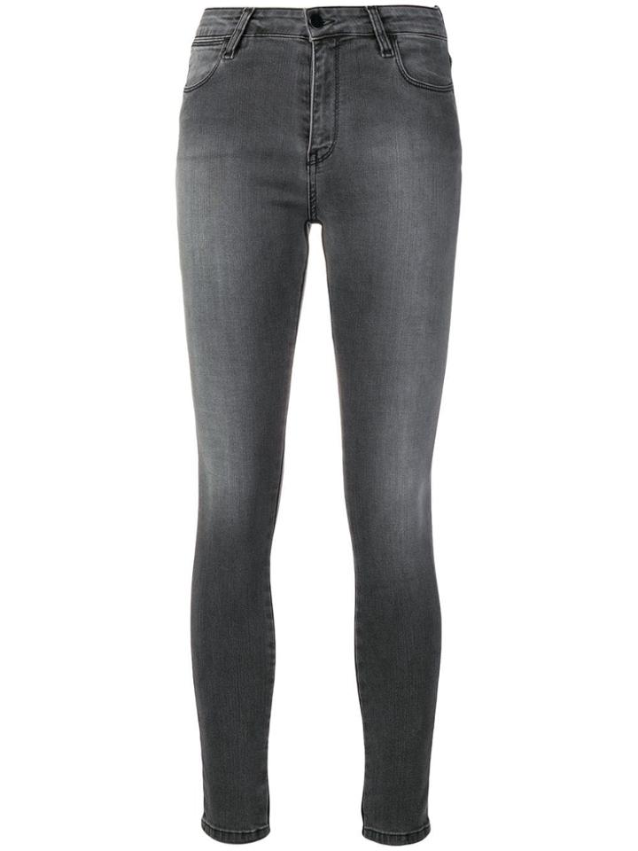 Brocken Bow Cropped Faded Skinny Jeans - Black