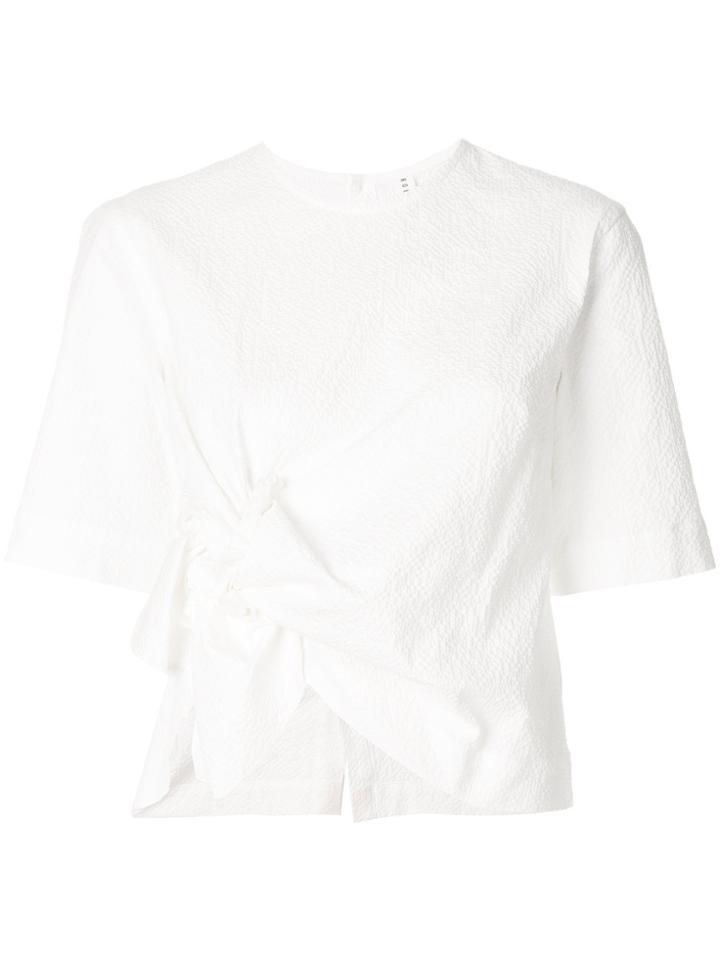 Roberts Wood Gathered Twist Detail Top - White