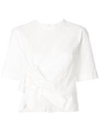 Roberts Wood Gathered Twist Detail Top - White