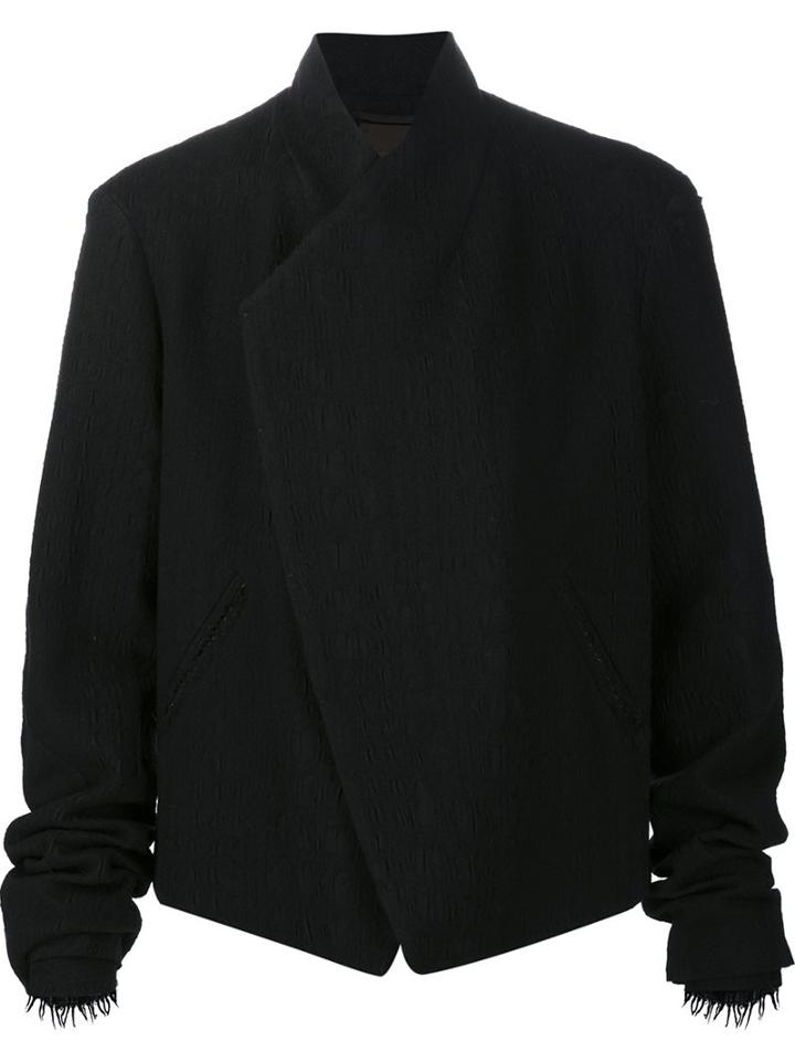 Lost & Found Ria Dunn Asymmetric Jacket, Men's, Size: Large, Black, Cotton/wool