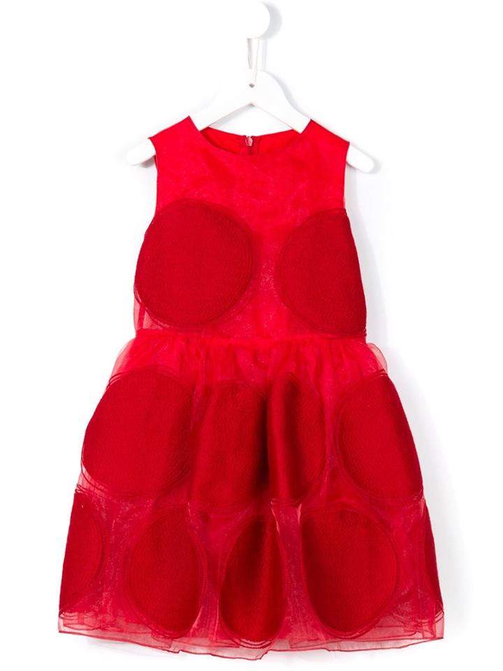 Simonetta Round Panel Dress, Toddler Girl's, Size: 2 Yrs, Red
