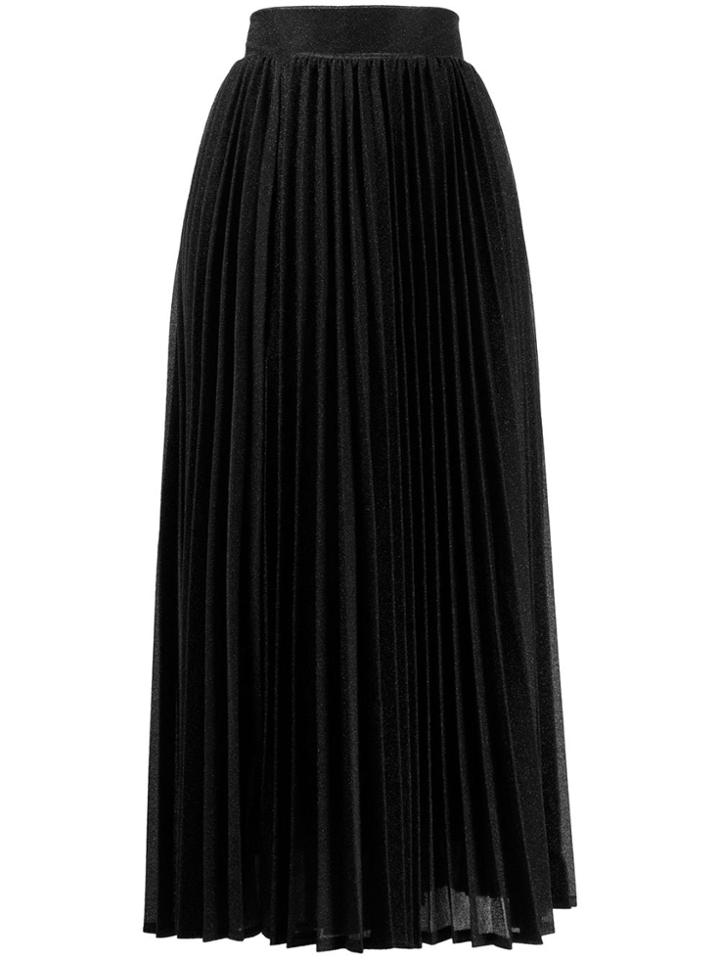 Amuse Mid-length Pleated Skirt - Black
