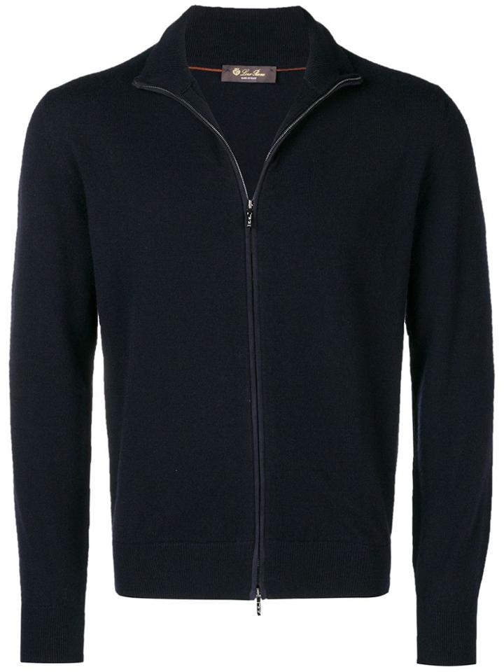 Loro Piana Zip Front Cardigan - Blue